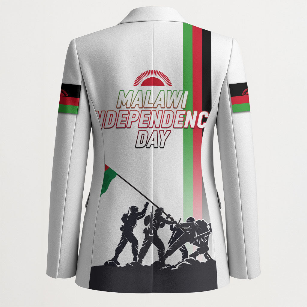 Malawi Independence Day Blazer Patriotic Flag Design Soldier Silhouette