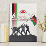 Malawi Independence Day Canvas Wall Art Patriotic Flag Design Soldier Silhouette