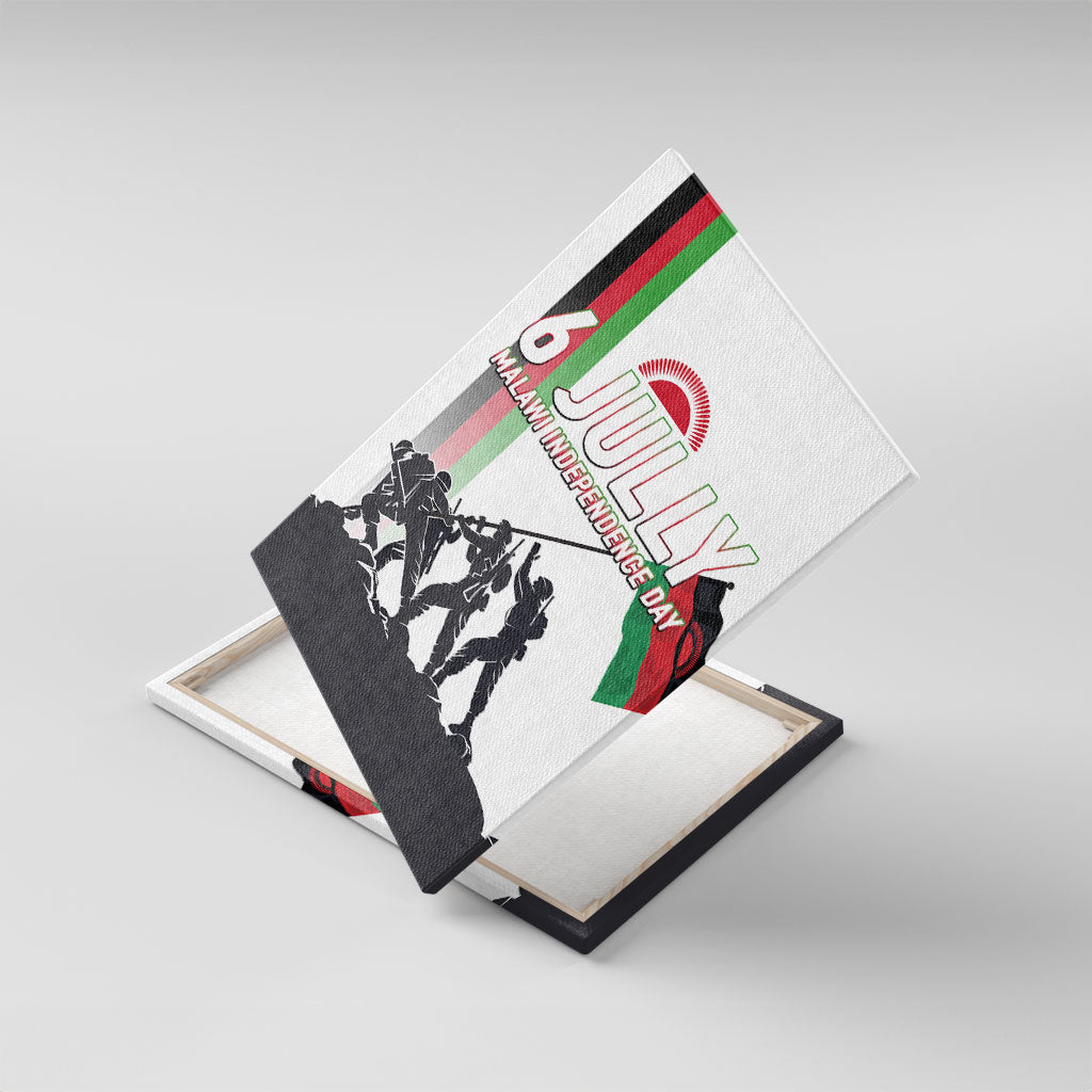 Malawi Independence Day Canvas Wall Art Patriotic Flag Design Soldier Silhouette