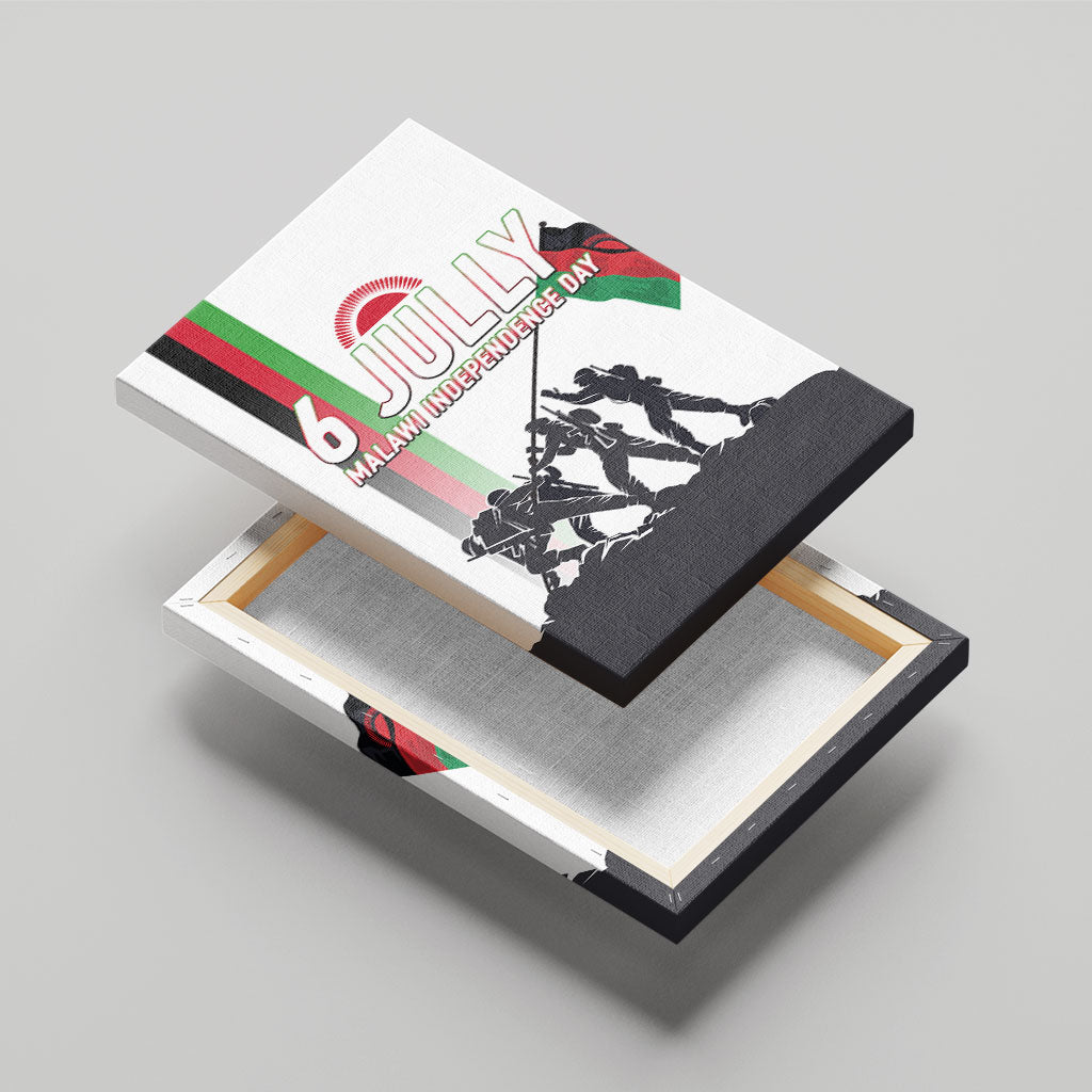 Malawi Independence Day Canvas Wall Art Patriotic Flag Design Soldier Silhouette