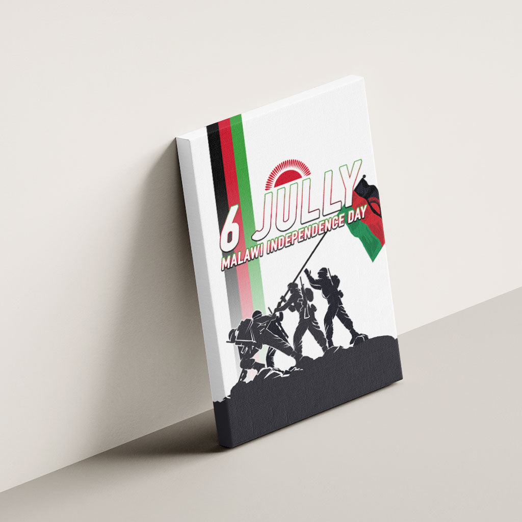 Malawi Independence Day Canvas Wall Art Patriotic Flag Design Soldier Silhouette