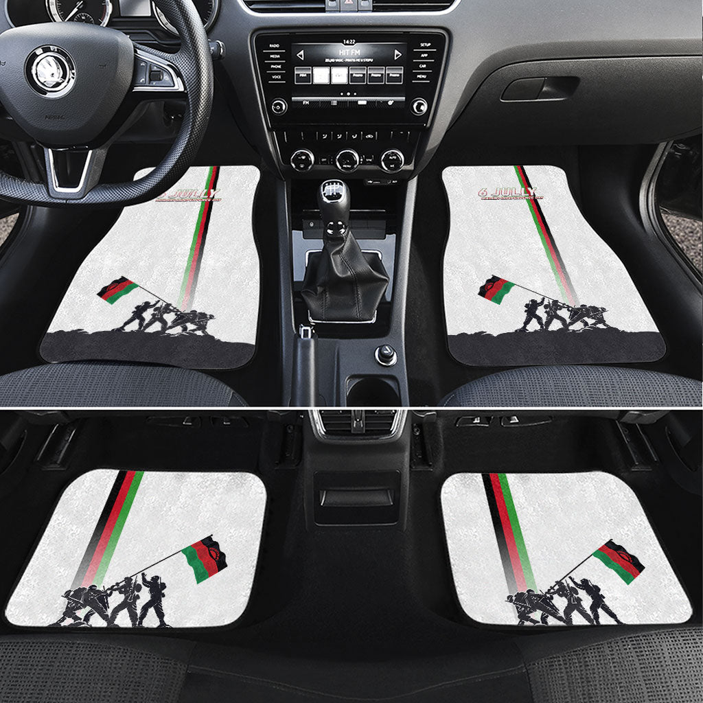 Malawi Independence Day Car Mats Patriotic Flag Design Soldier Silhouette
