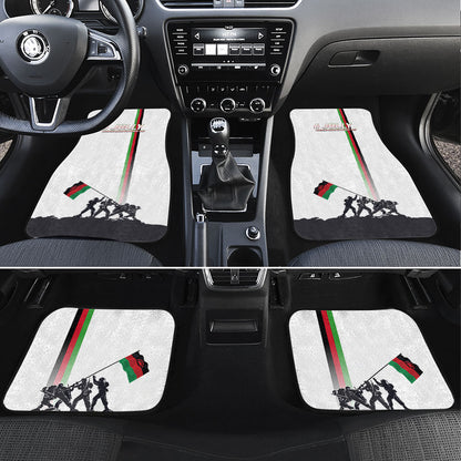 Malawi Independence Day Car Mats Patriotic Flag Design Soldier Silhouette