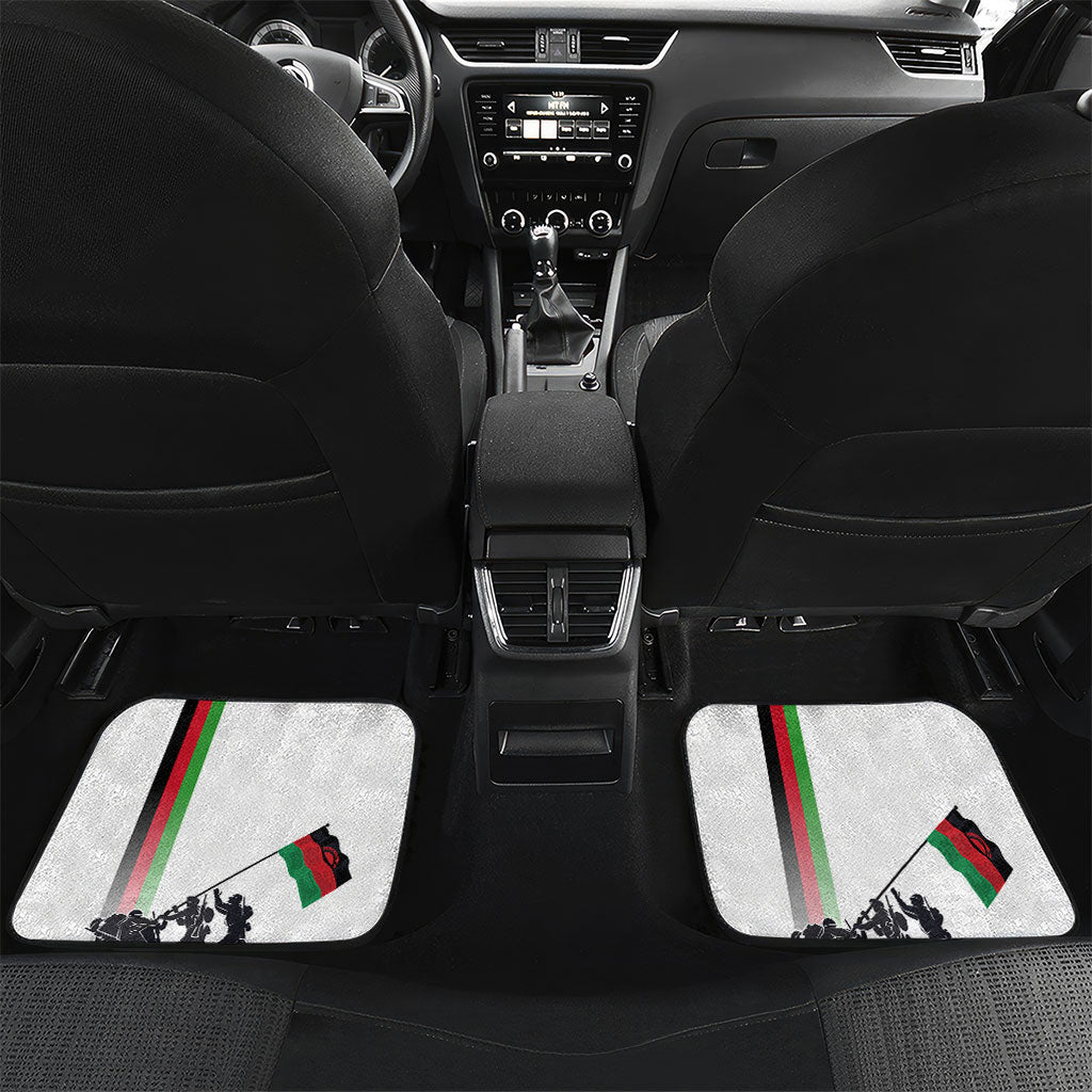 Malawi Independence Day Car Mats Patriotic Flag Design Soldier Silhouette