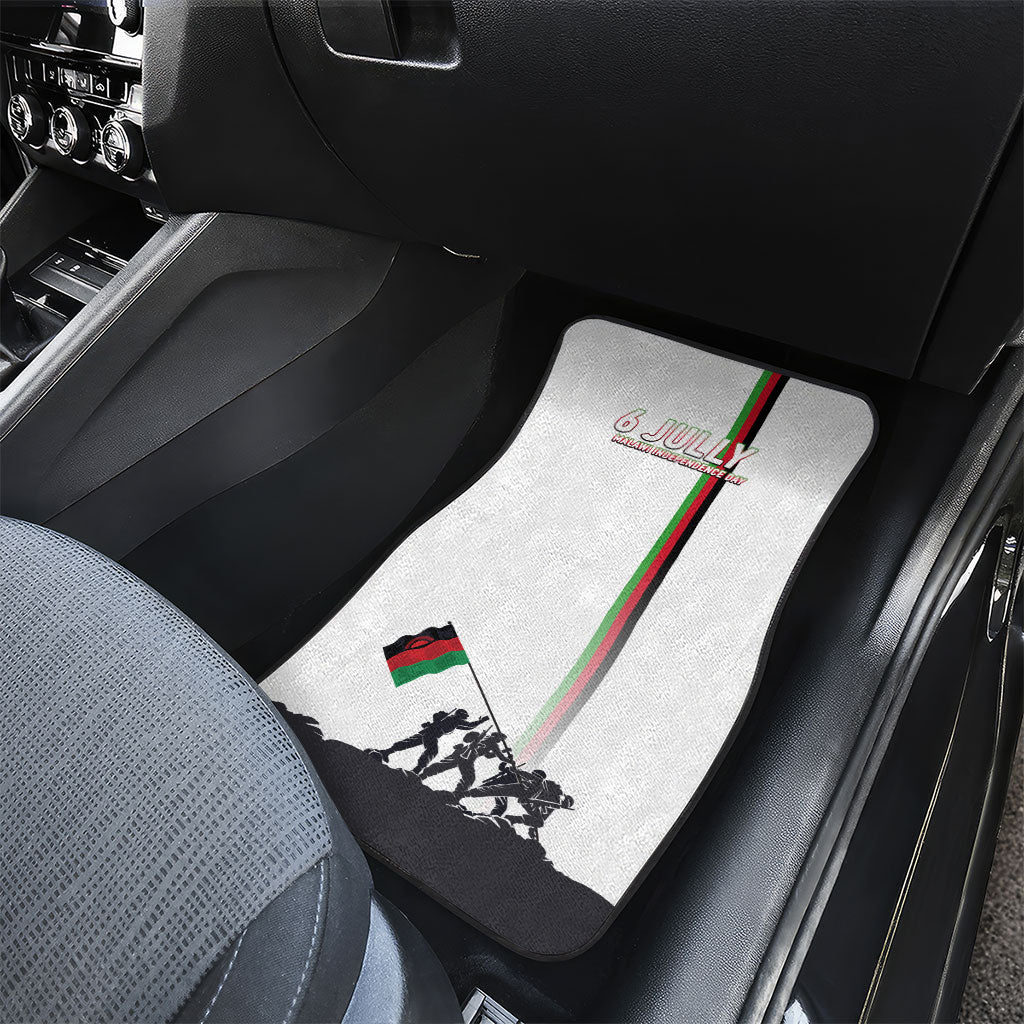 Malawi Independence Day Car Mats Patriotic Flag Design Soldier Silhouette