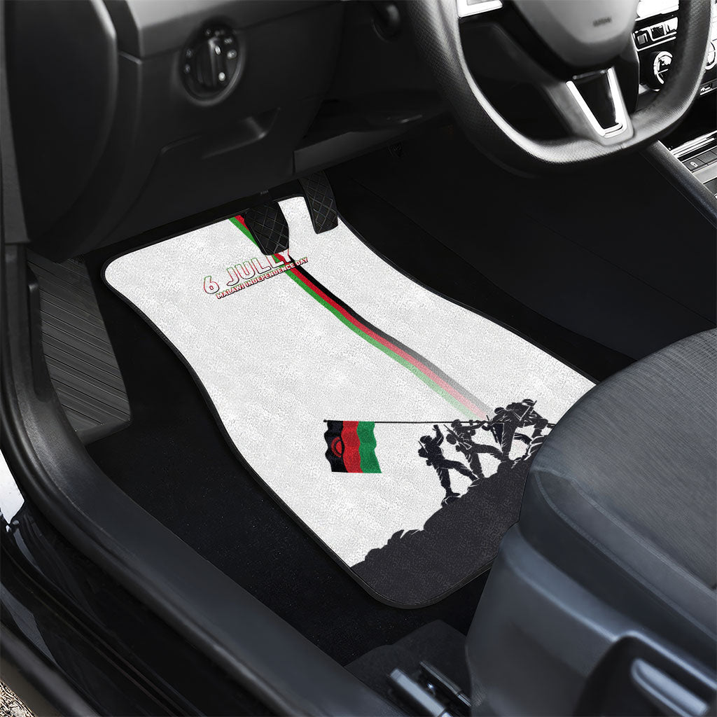 Malawi Independence Day Car Mats Patriotic Flag Design Soldier Silhouette