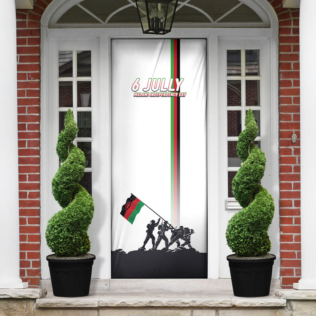 Malawi Independence Day Door Cover Patriotic Flag Design Soldier Silhouette