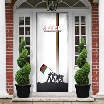 Malawi Independence Day Door Cover Patriotic Flag Design Soldier Silhouette