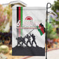 Malawi Independence Day Garden Flag Patriotic Flag Design Soldier Silhouette
