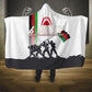 Malawi Independence Day Hooded Blanket Patriotic Flag Design Soldier Silhouette