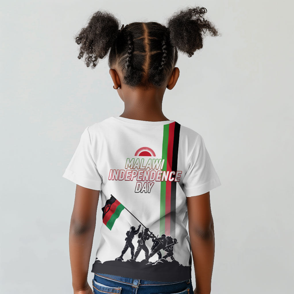 Malawi Independence Day Kid T shirt Patriotic Flag Design Soldier Silhouette