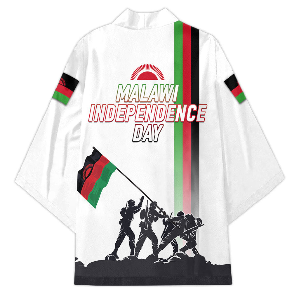 Malawi Independence Day Kimono Patriotic Flag Design Soldier Silhouette