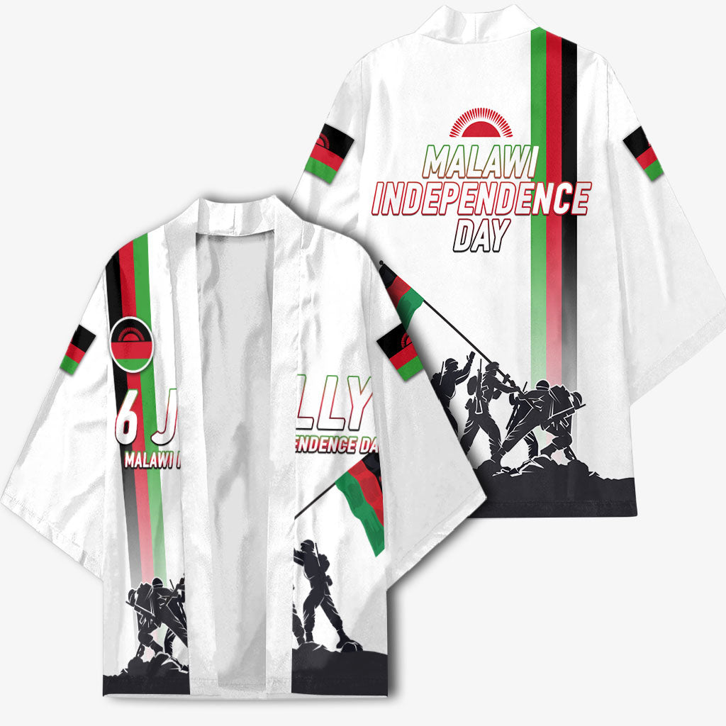 Malawi Independence Day Kimono Patriotic Flag Design Soldier Silhouette