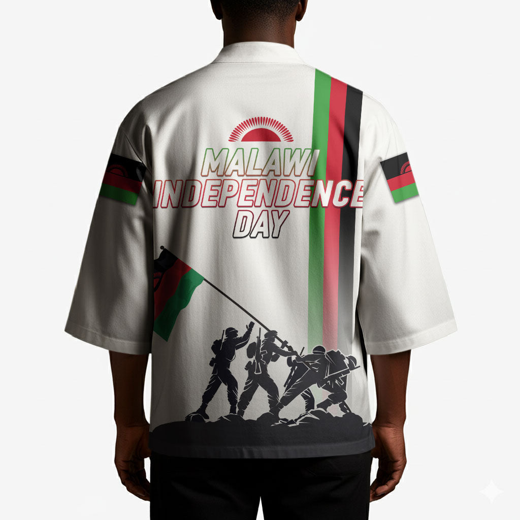 Malawi Independence Day Kimono Patriotic Flag Design Soldier Silhouette