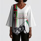 Malawi Independence Day Kimono Sleeve Blouse Patriotic Flag Design Soldier Silhouette