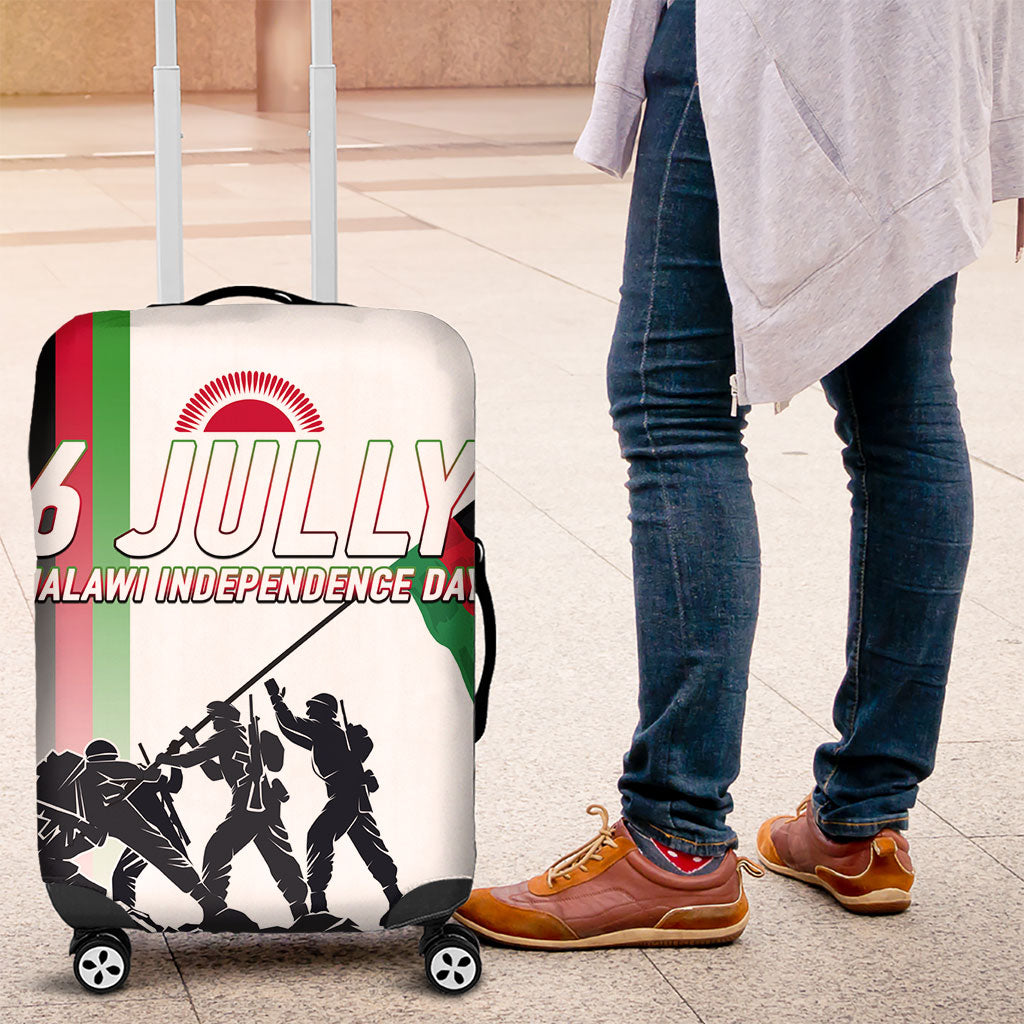 Malawi Independence Day Luggage Cover Patriotic Flag Design Soldier Silhouette