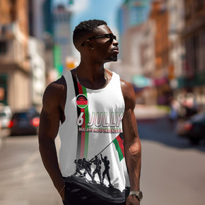 Malawi Independence Day Men Tank Top Patriotic Flag Design Soldier Silhouette