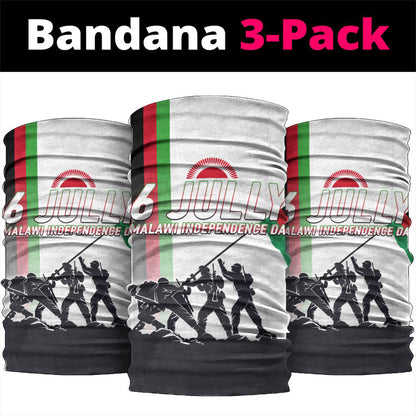 Malawi Independence Day Neck Gaiter Patriotic Flag Design Soldier Silhouette