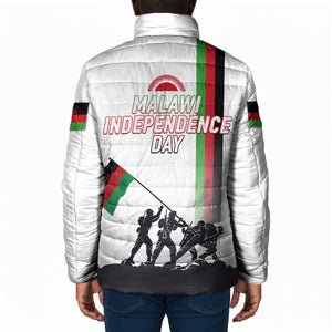 Malawi Independence Day Padded Jacket Patriotic Flag Design Soldier Silhouette