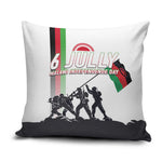Malawi Independence Day Pillow Cover Patriotic Flag Design Soldier Silhouette