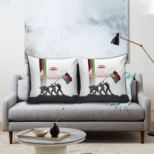 Malawi Independence Day Pillow Cover Patriotic Flag Design Soldier Silhouette