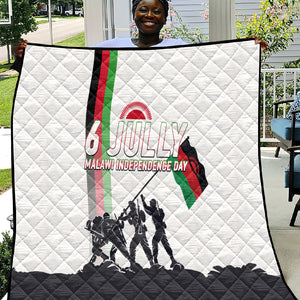 Malawi Independence Day Quilt Patriotic Flag Design Soldier Silhouette