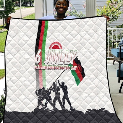Malawi Independence Day Quilt Patriotic Flag Design Soldier Silhouette