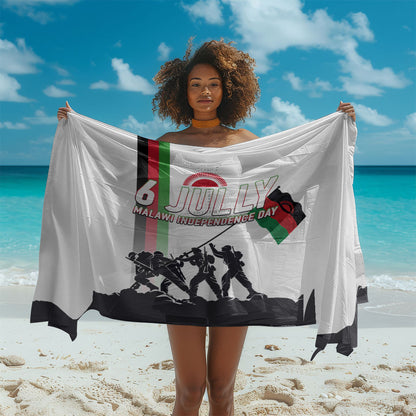 Malawi Independence Day Sarong Patriotic Flag Design Soldier Silhouette