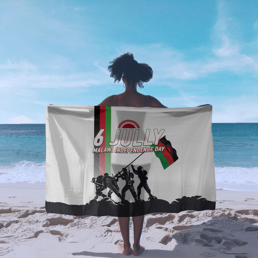 Malawi Independence Day Sarong Patriotic Flag Design Soldier Silhouette