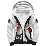 Malawi Independence Day Sherpa Hoodie Patriotic Flag Design Soldier Silhouette