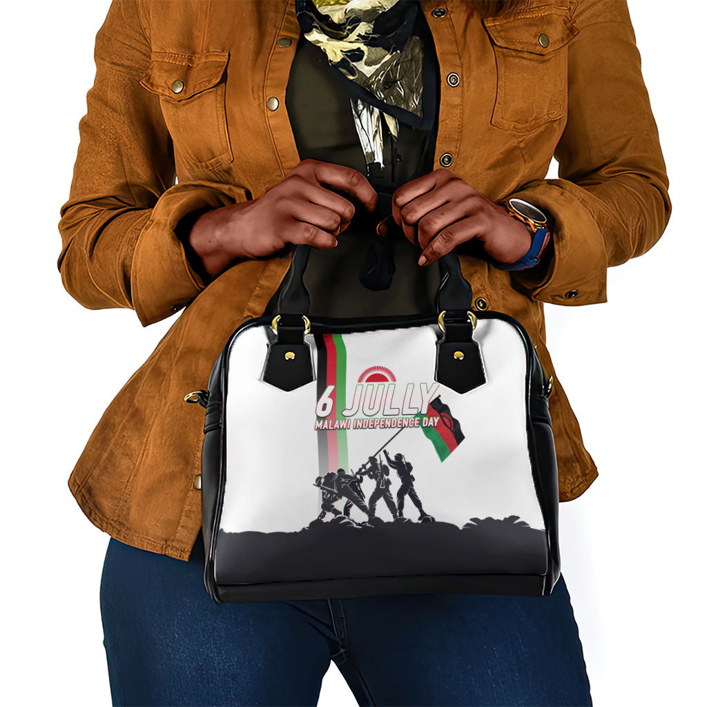 Malawi Independence Day Shoulder Handbag Patriotic Flag Design Soldier Silhouette