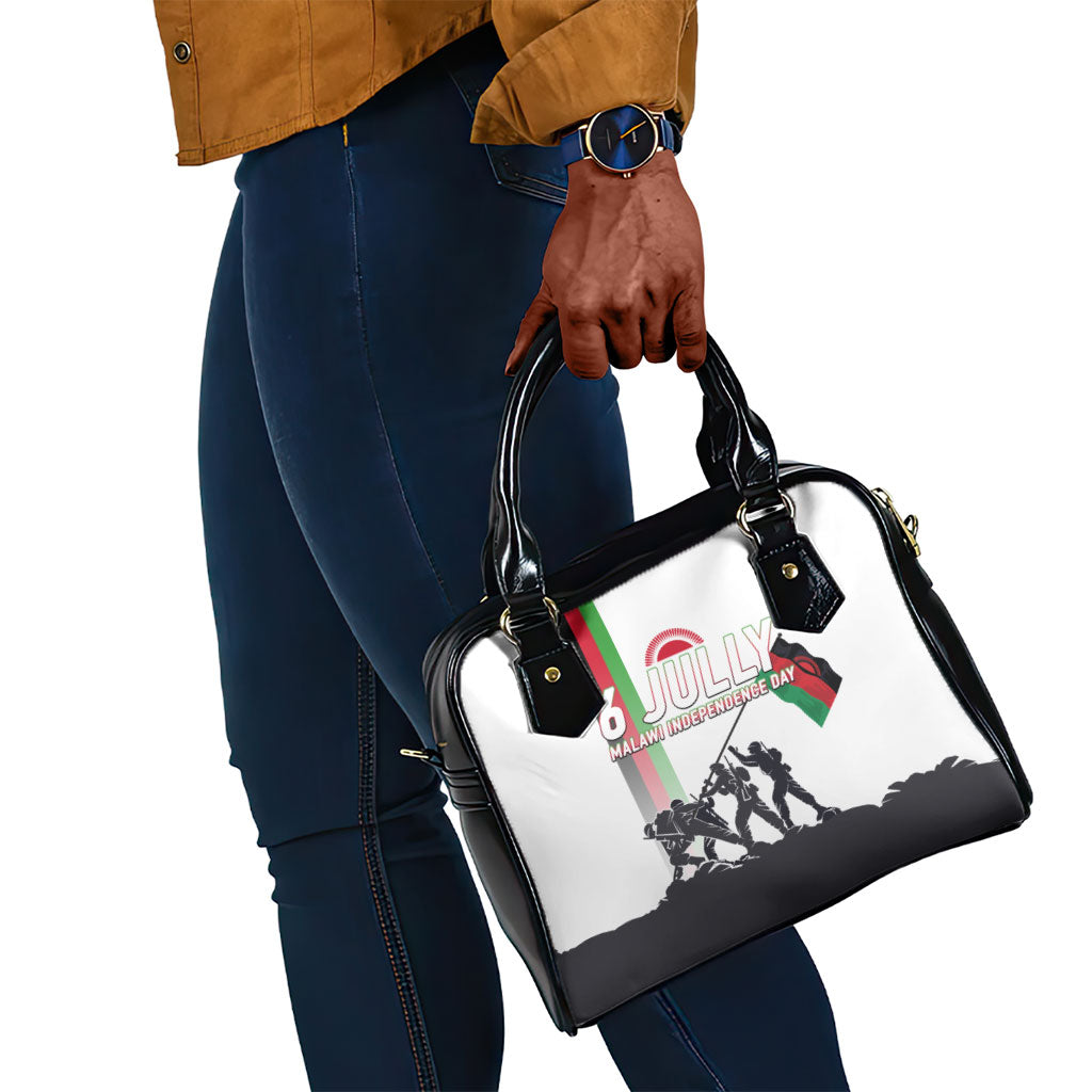 Malawi Independence Day Shoulder Handbag Patriotic Flag Design Soldier Silhouette