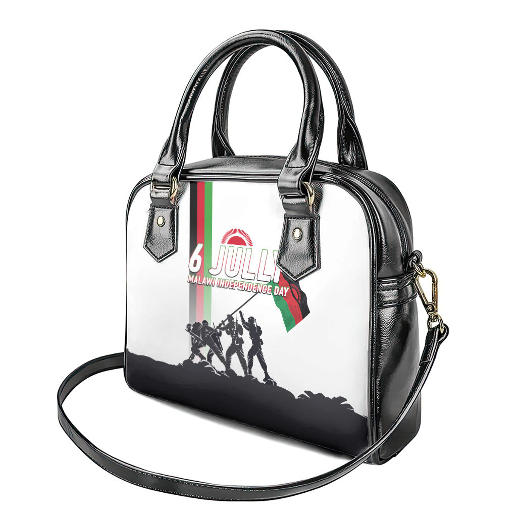 Malawi Independence Day Shoulder Handbag Patriotic Flag Design Soldier Silhouette