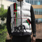 Malawi Independence Day Sleeveless Puffer Jacket Patriotic Flag Design Soldier Silhouette