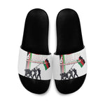 Malawi Independence Day Slide Sandals Patriotic Flag Design Soldier Silhouette