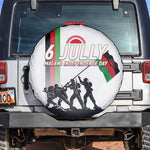 Malawi Independence Day Spare Tire Cover Patriotic Flag Design Soldier Silhouette