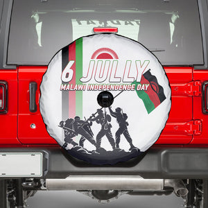 Malawi Independence Day Spare Tire Cover Patriotic Flag Design Soldier Silhouette