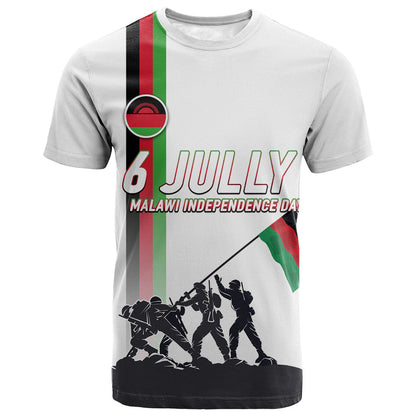 Malawi Independence Day T shirt Patriotic Flag Design Soldier Silhouette