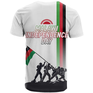 Malawi Independence Day T shirt Patriotic Flag Design Soldier Silhouette
