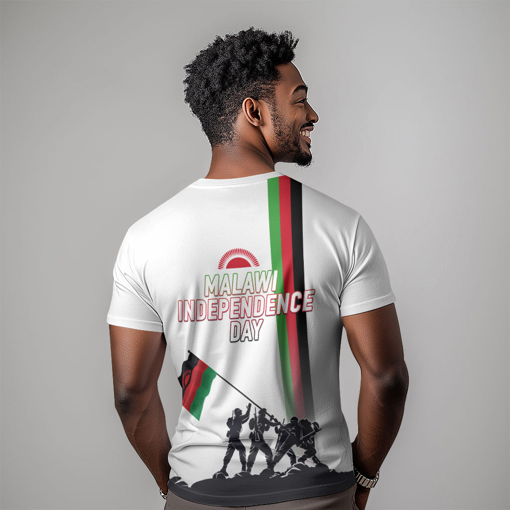 Malawi Independence Day T shirt Patriotic Flag Design Soldier Silhouette