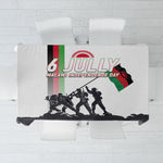 Malawi Independence Day Tablecloth Patriotic Flag Design Soldier Silhouette
