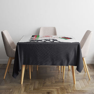 Malawi Independence Day Tablecloth Patriotic Flag Design Soldier Silhouette