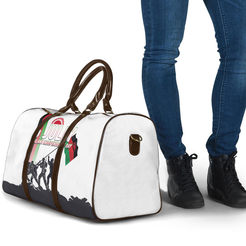 Malawi Independence Day Travel Bag Patriotic Flag Design Soldier Silhouette