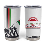 Malawi Independence Day Tumbler Cup Patriotic Flag Design Soldier Silhouette