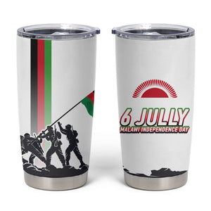 Malawi Independence Day Tumbler Cup Patriotic Flag Design Soldier Silhouette