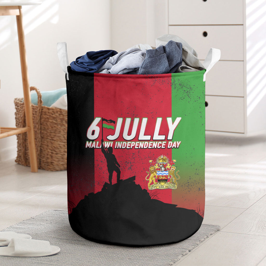 Malawi Independence Day 6 July Laundry Basket Malawian Flag Grunge Soldier