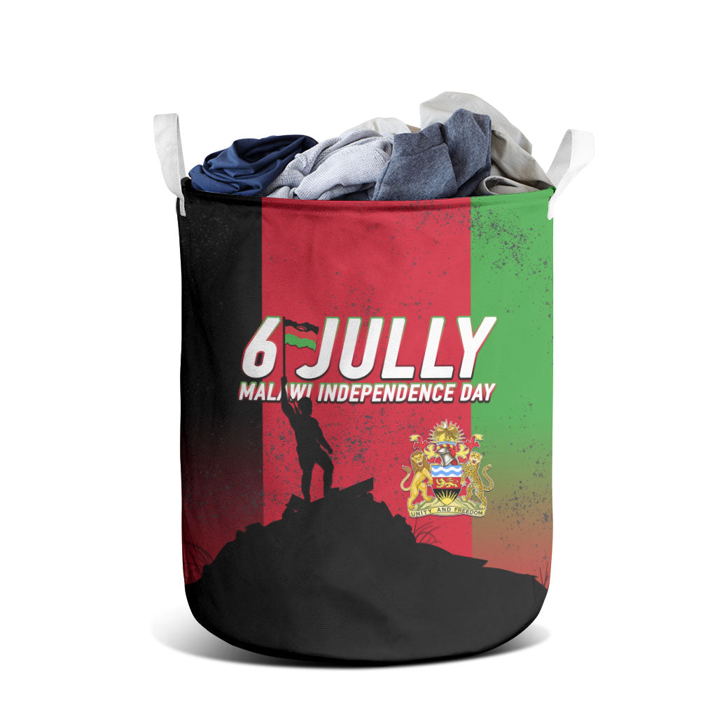 Malawi Independence Day 6 July Laundry Basket Malawian Flag Grunge Soldier
