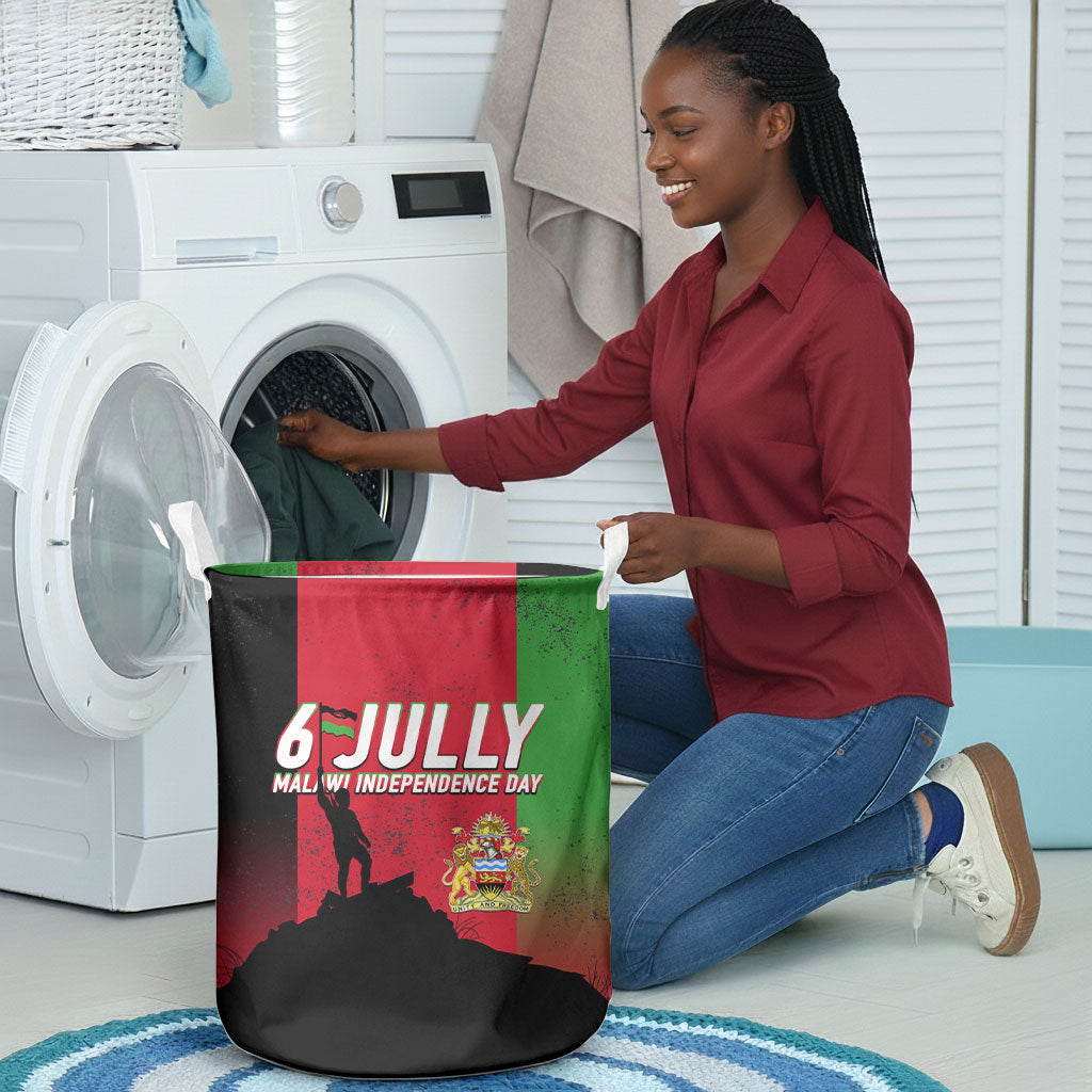 Malawi Independence Day 6 July Laundry Basket Malawian Flag Grunge Soldier