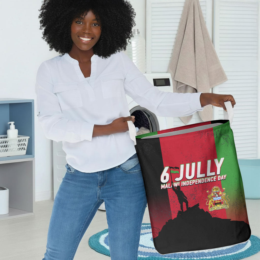 Malawi Independence Day 6 July Laundry Basket Malawian Flag Grunge Soldier
