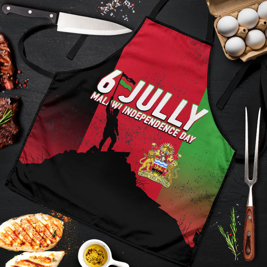 Malawi Independence Day 6 July Apron Malawian Flag Grunge Soldier